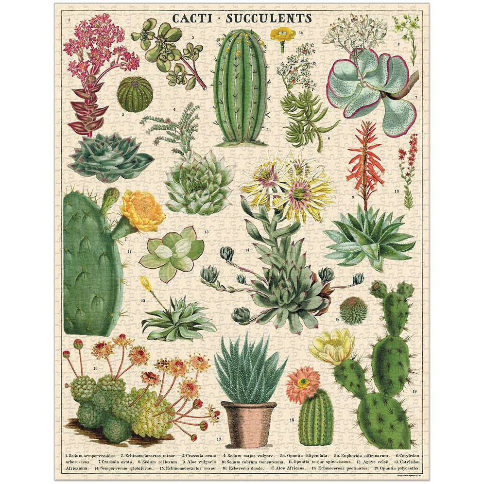 CACTI AND SUCCULENTS VINTAGE PUZZLE