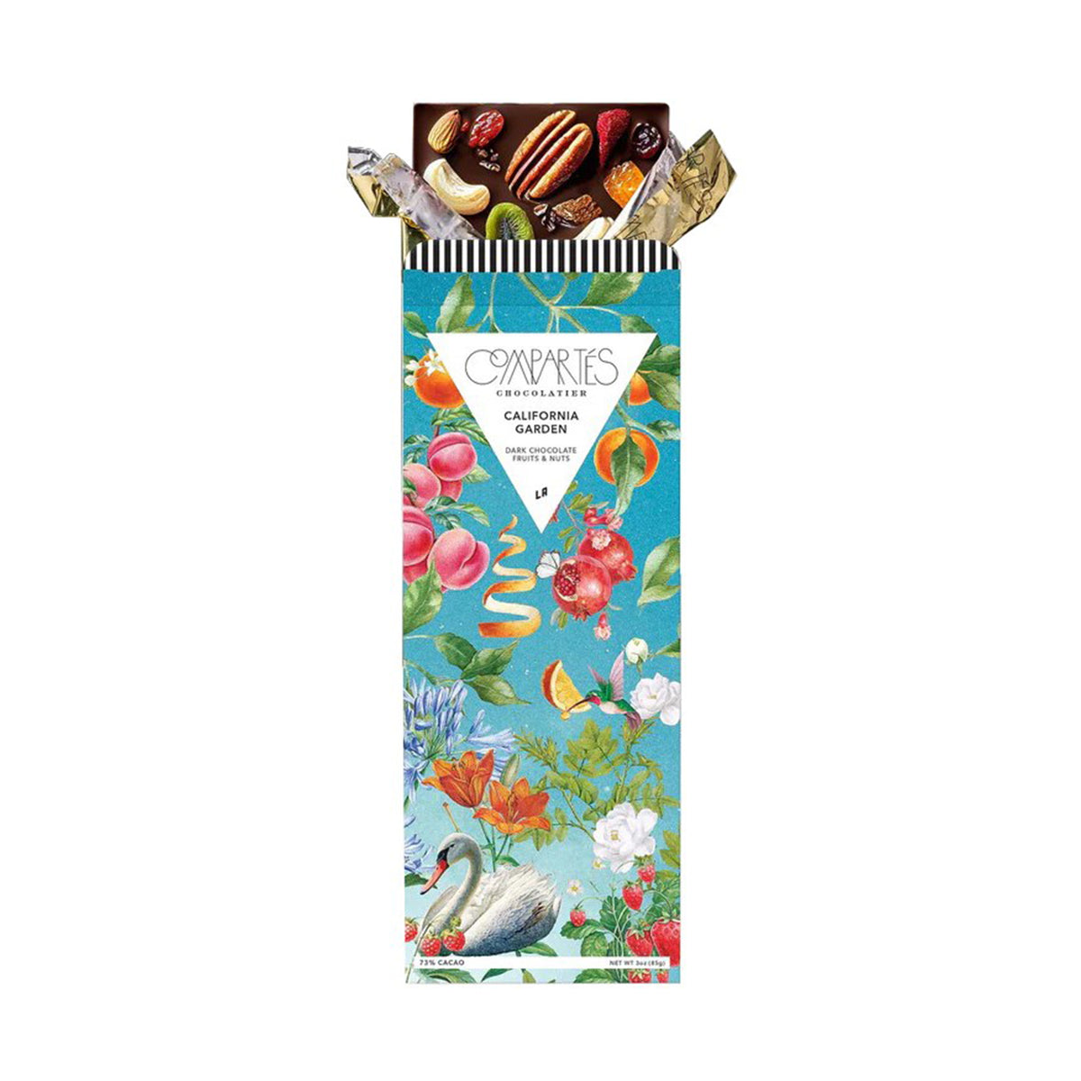 Compartes California Garden chocolate packaging on a white background