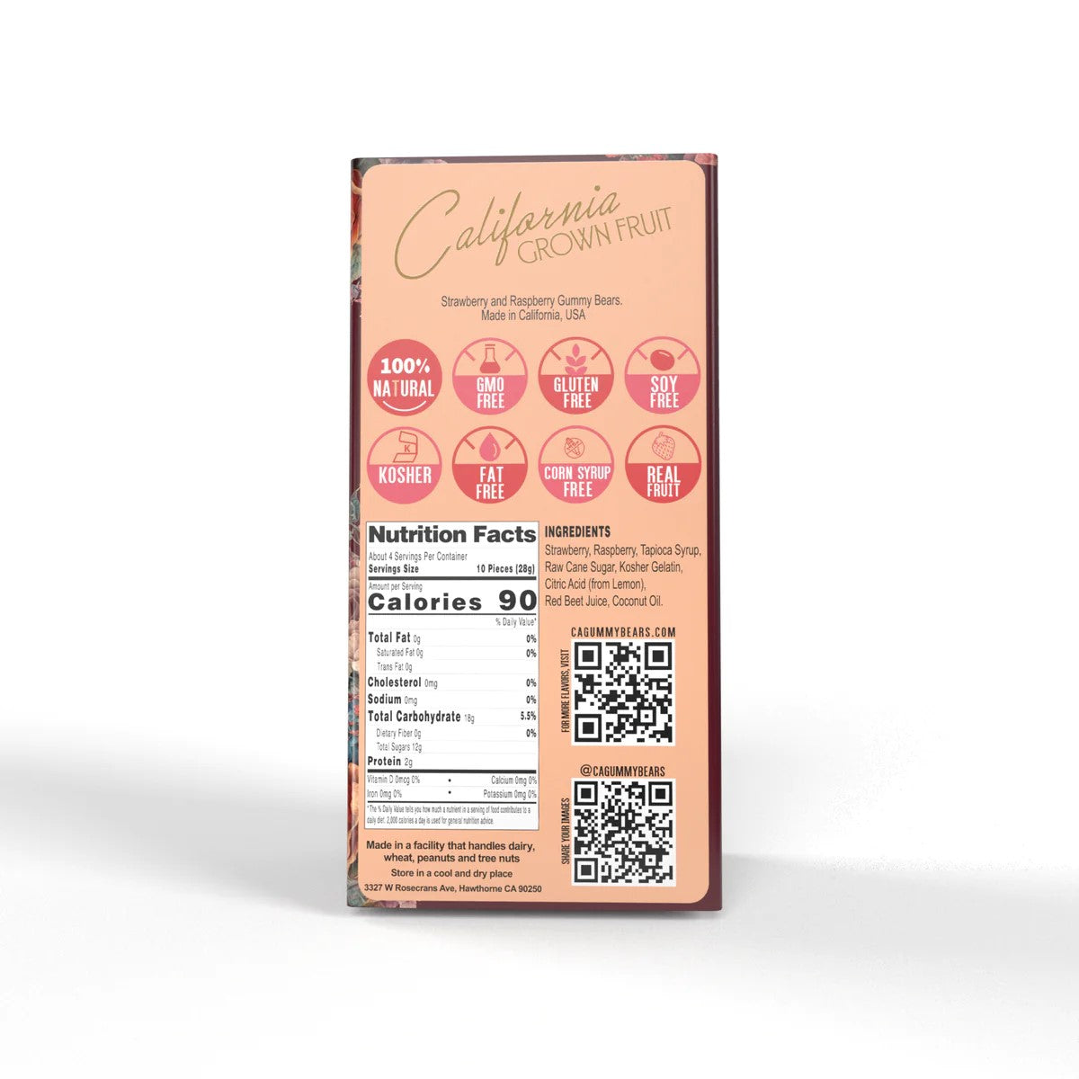 CALIFORNIA GUMMY BEARS - STRAWBERRY &amp; RASPBERRY