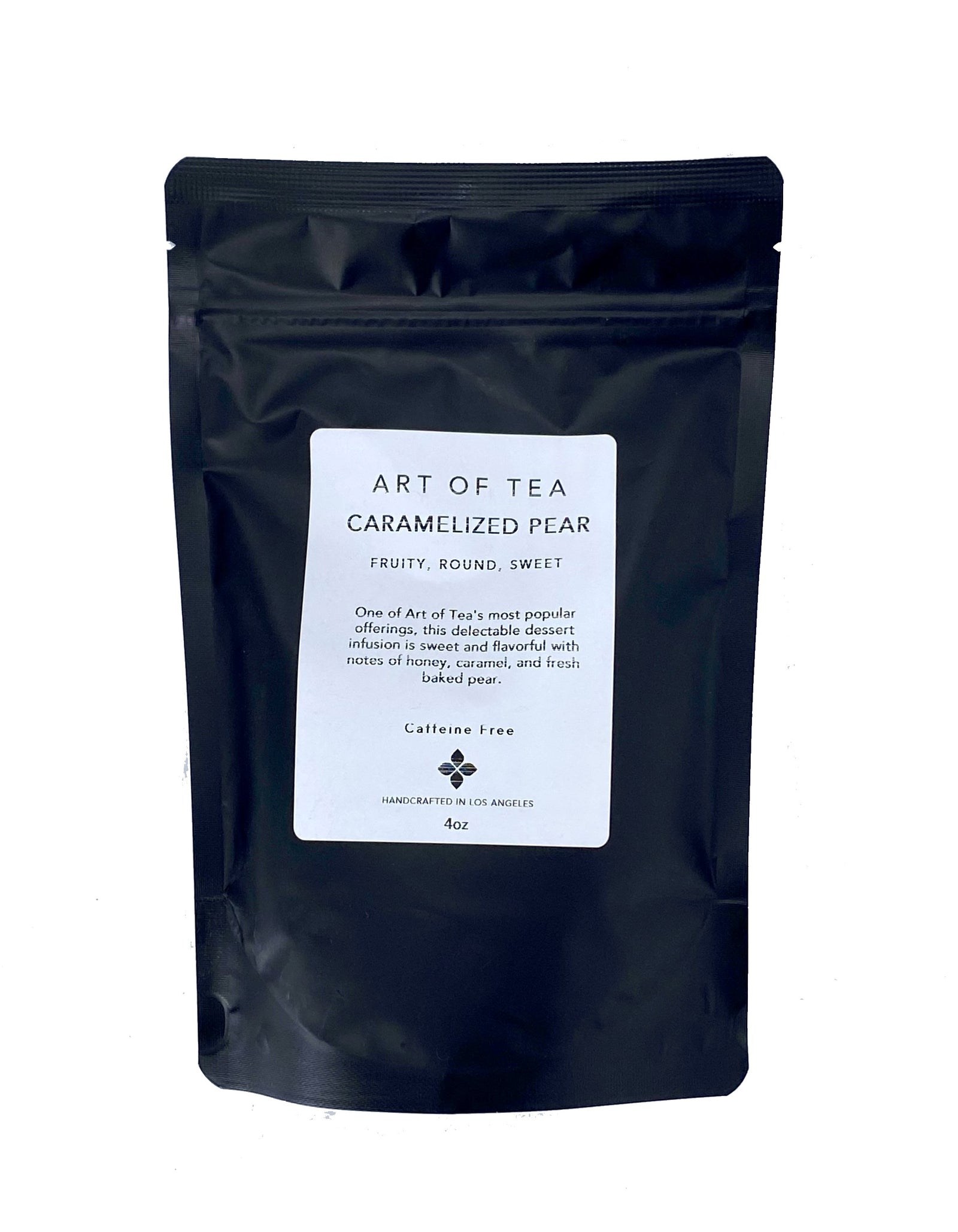 A delectable dessert infusion with sweet and flavorful notes of honey, caramel, and fresh-baked pear. This rooibos tea brews a well-rounded cup. Tasting notes: Fruity, round, sweet. Served at our Rose Garden Tearoom. Loose tea pouch. 4oz (average 25 cups).