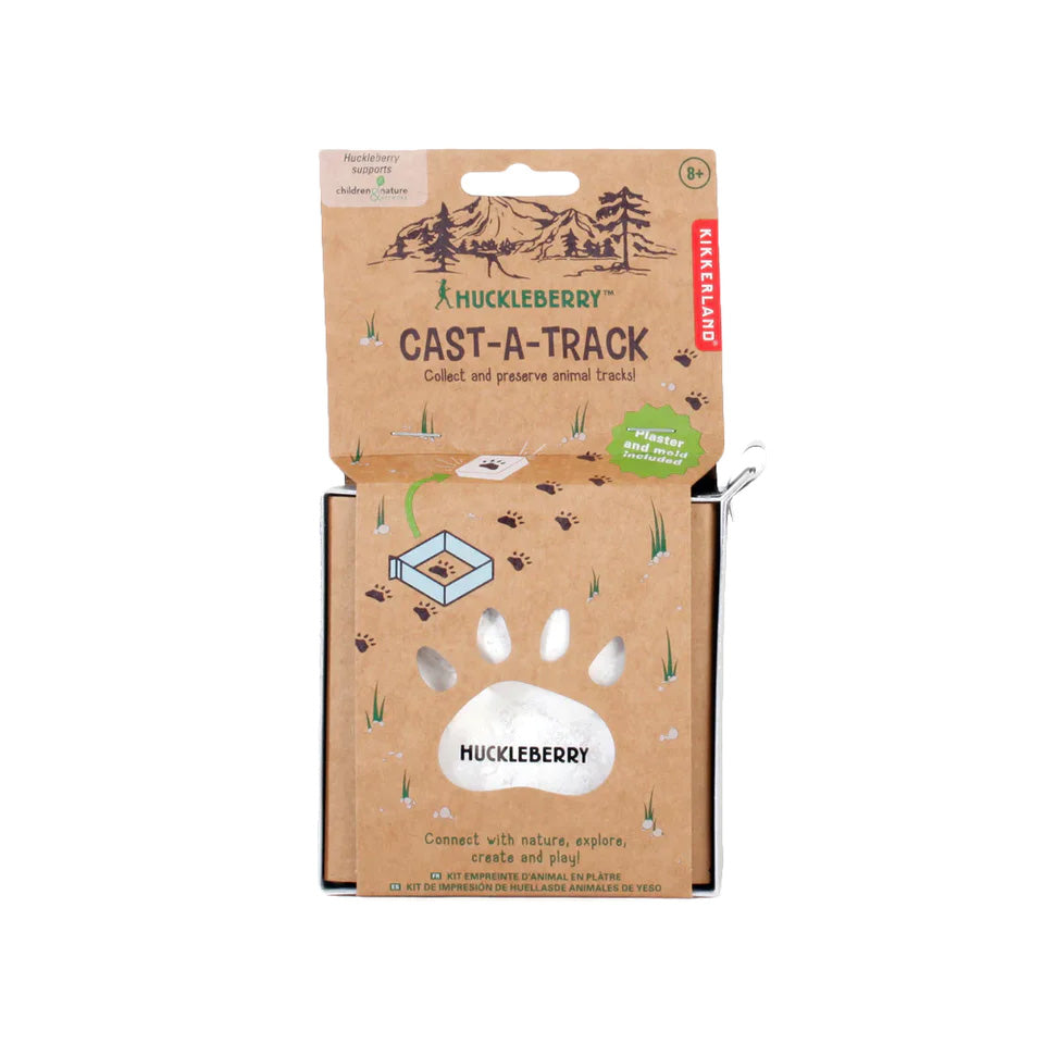 Help your child to learn, play and connect with nature with this easy to use cast-a-track kit. Follow the simple instructions to cast any animal track you find along the trail into a keepsake plaster tile. Material: PE, aluminum, plaster, stainless steel Dimensions:4" x 4" x 1.5".