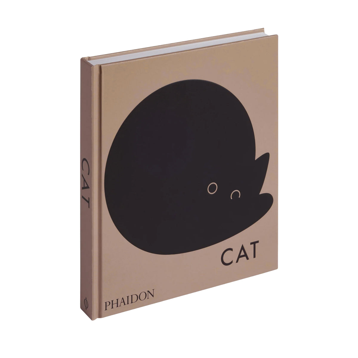 Book titled 'Cat' by Phaidon with a black cat illustration on a beige cover.