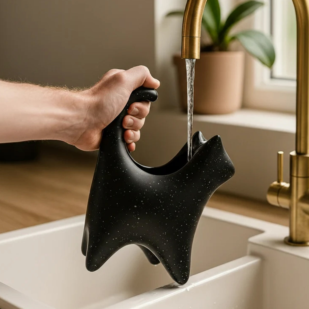 CERAMIC BLACK CAT WATERING JUG