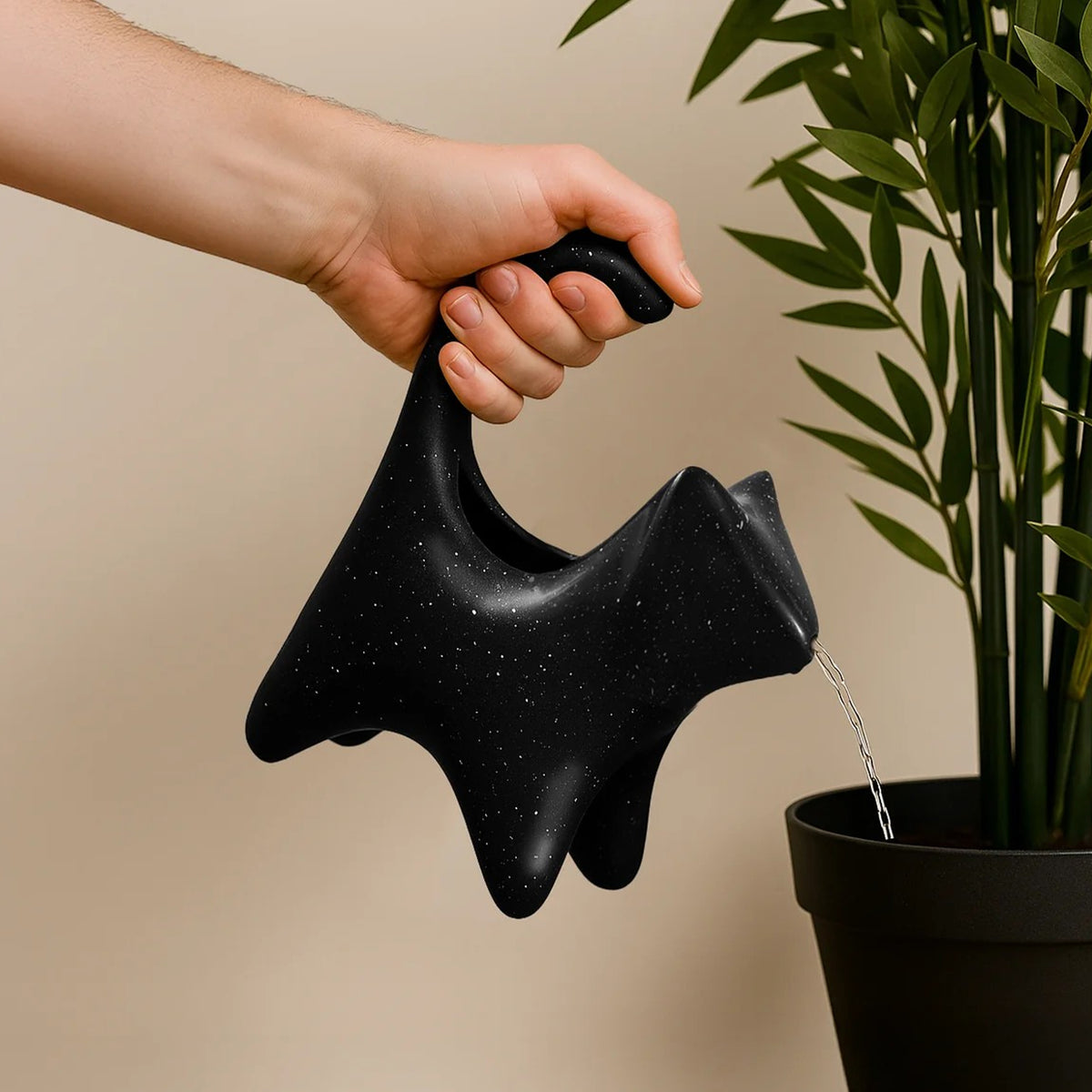 CERAMIC BLACK CAT WATERING JUG