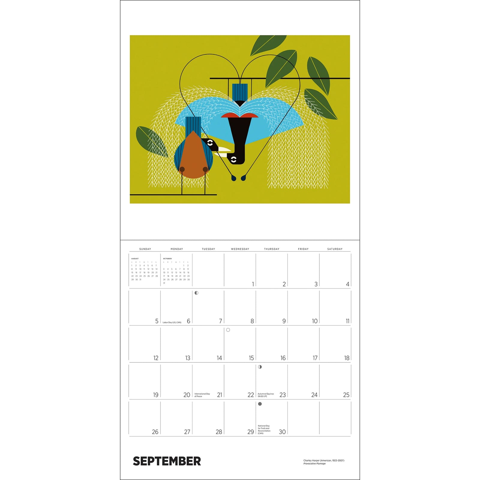 2027 wall calendar featuring artwork by Charley Harper