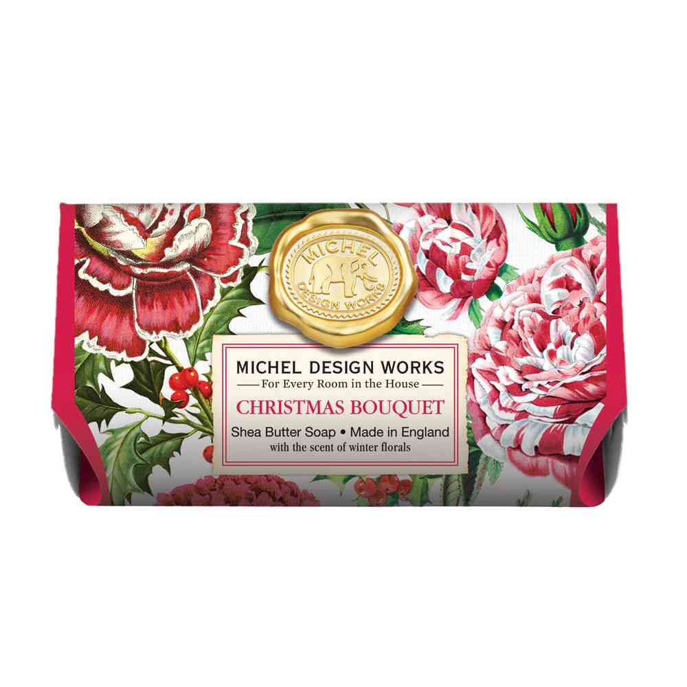 This fabulously festive large soap bar contains only the finest ingredients: pure palm oil, glycerin, and rich shea butter. Each bar is triple milled.