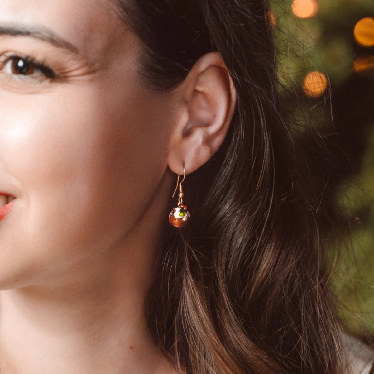 CHRISTMAS PUDDING EARRINGS