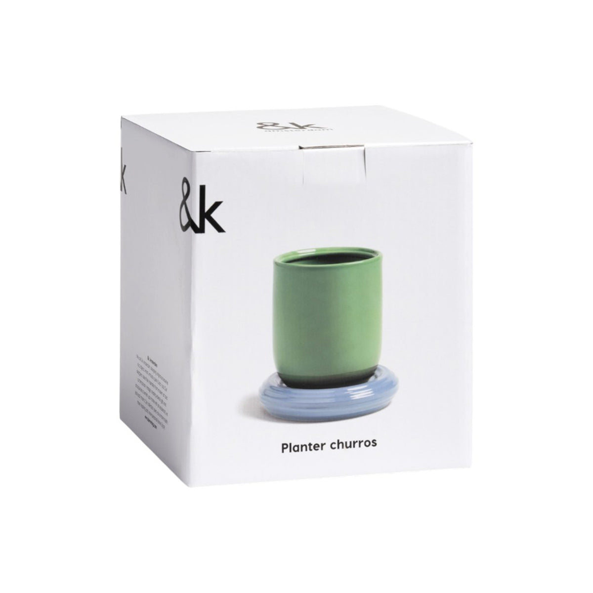 CHURROS TWO-COLOR PLANTER & SAUCER