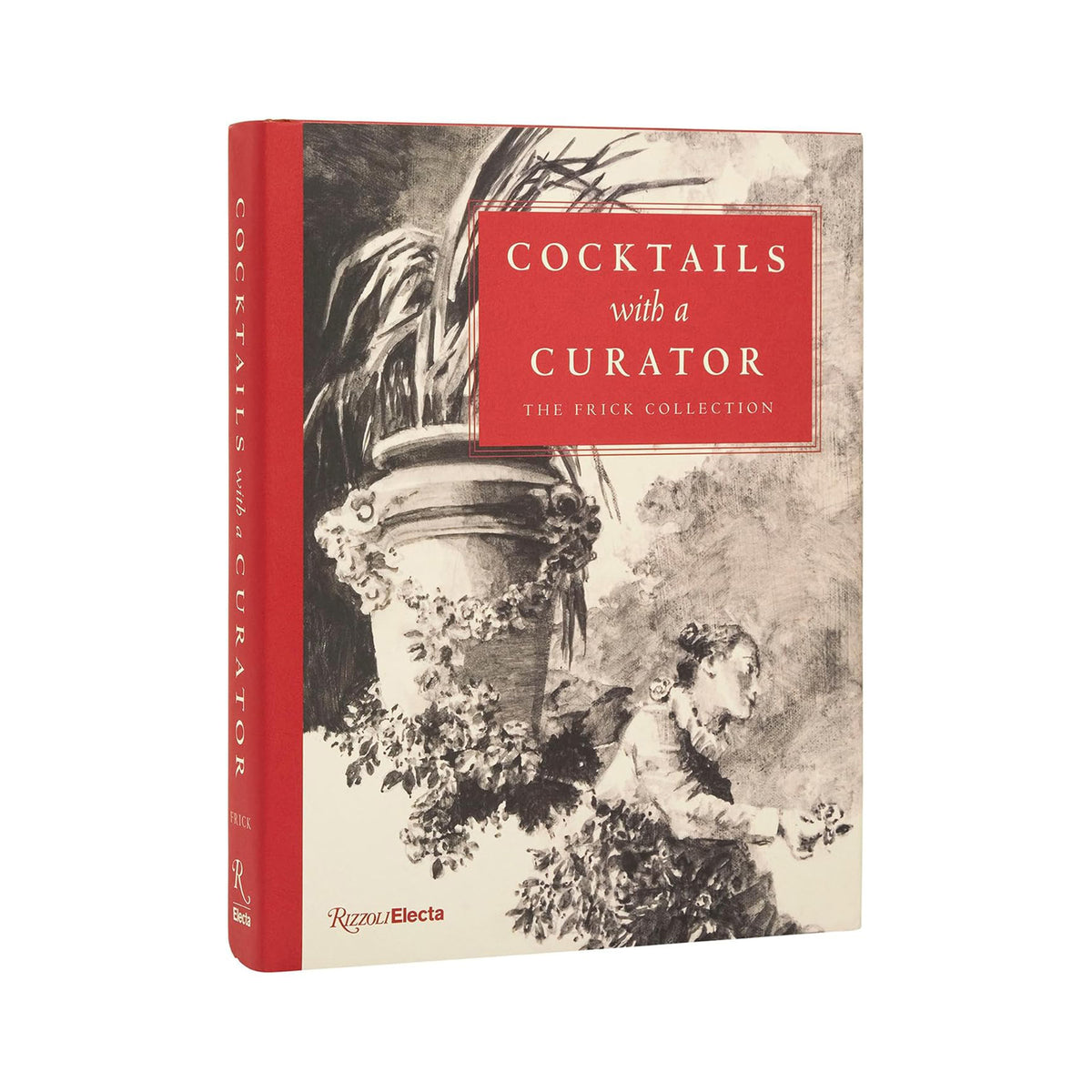 Book titled 'Cocktails with a Curator' by Rizzoli Electa on a white background