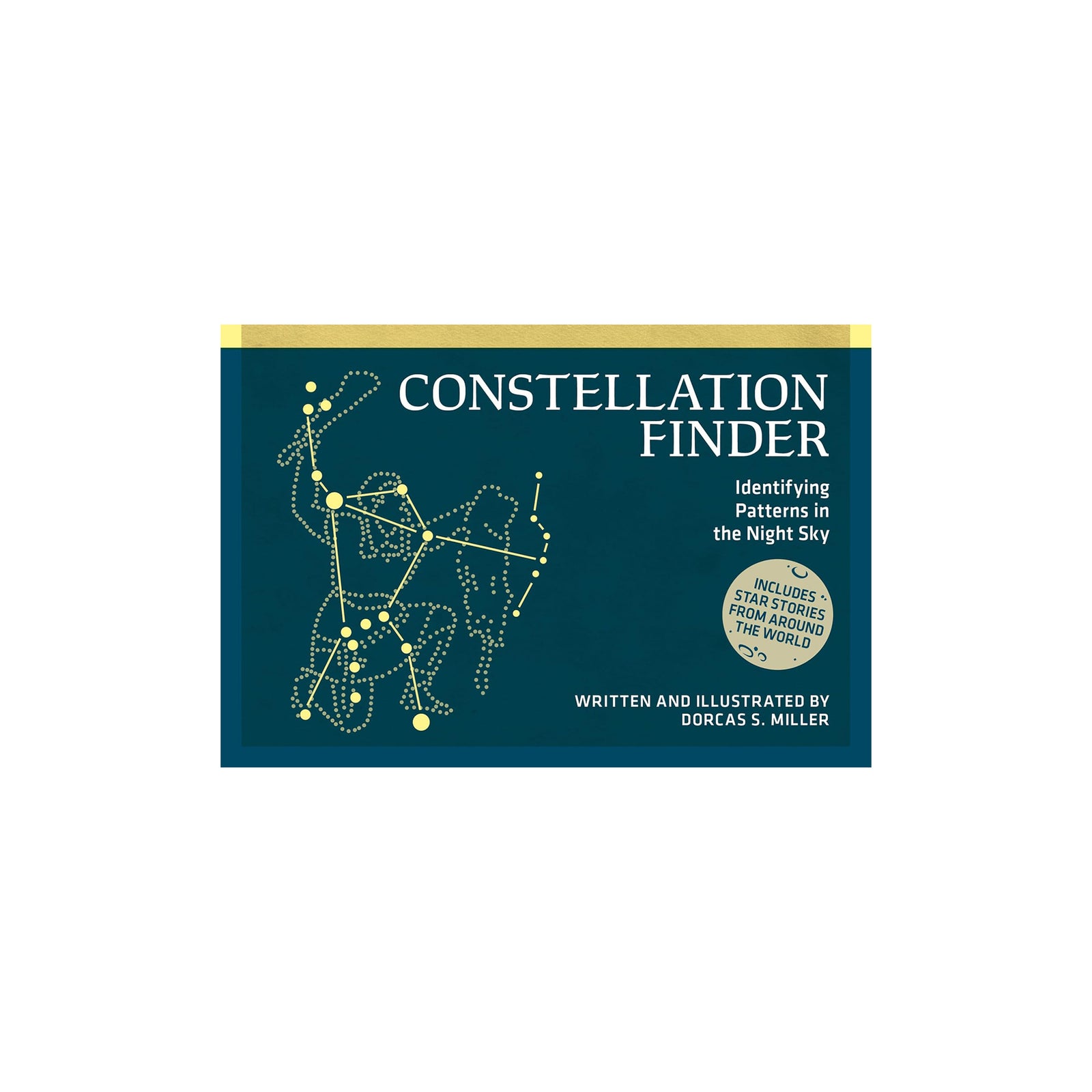 Book cover of 'Constellation Finder' with star constellation illustration on a blue background
