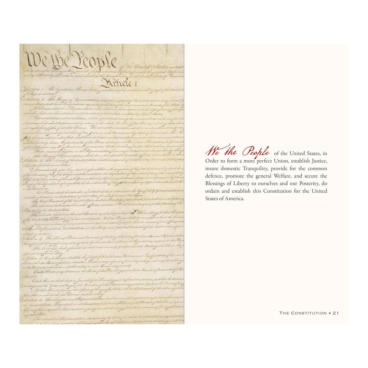 THE CONSTITUTION OF THE UNITED STATES, GIFT EDITION