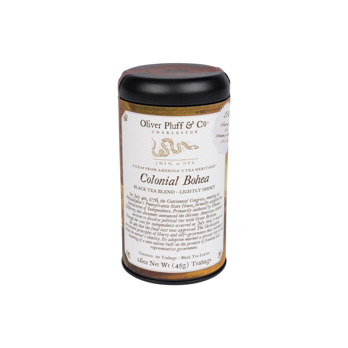 250TH ANNIVERSARY COLONIAL BOHEA TEABAG CANISTER
