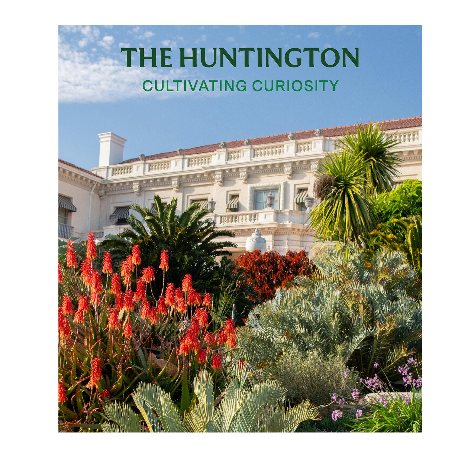 Cover of 'The Huntington' with a garden scene and building in the background
