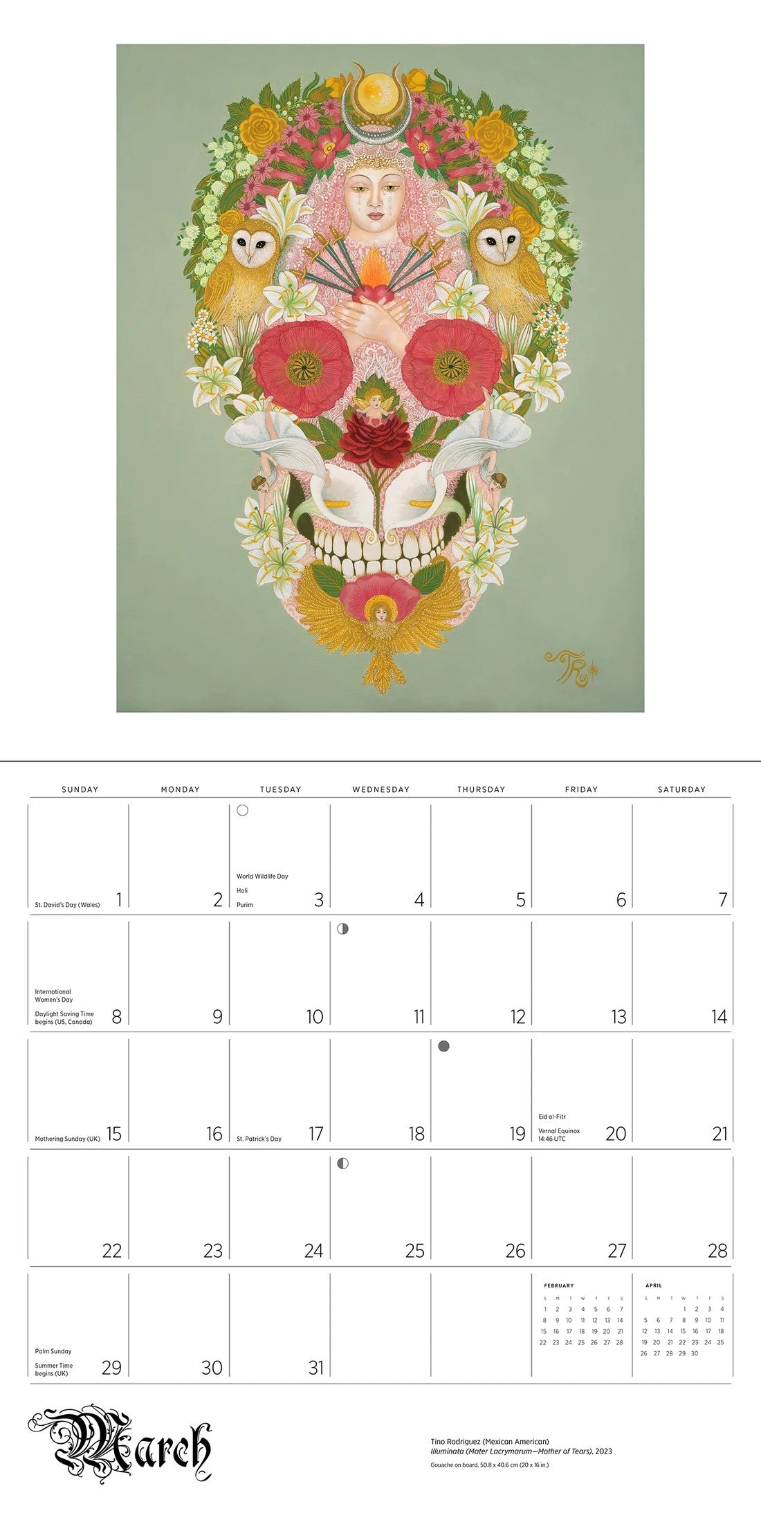 DAY OF THE DEAD 2026 WALL CALENDAR