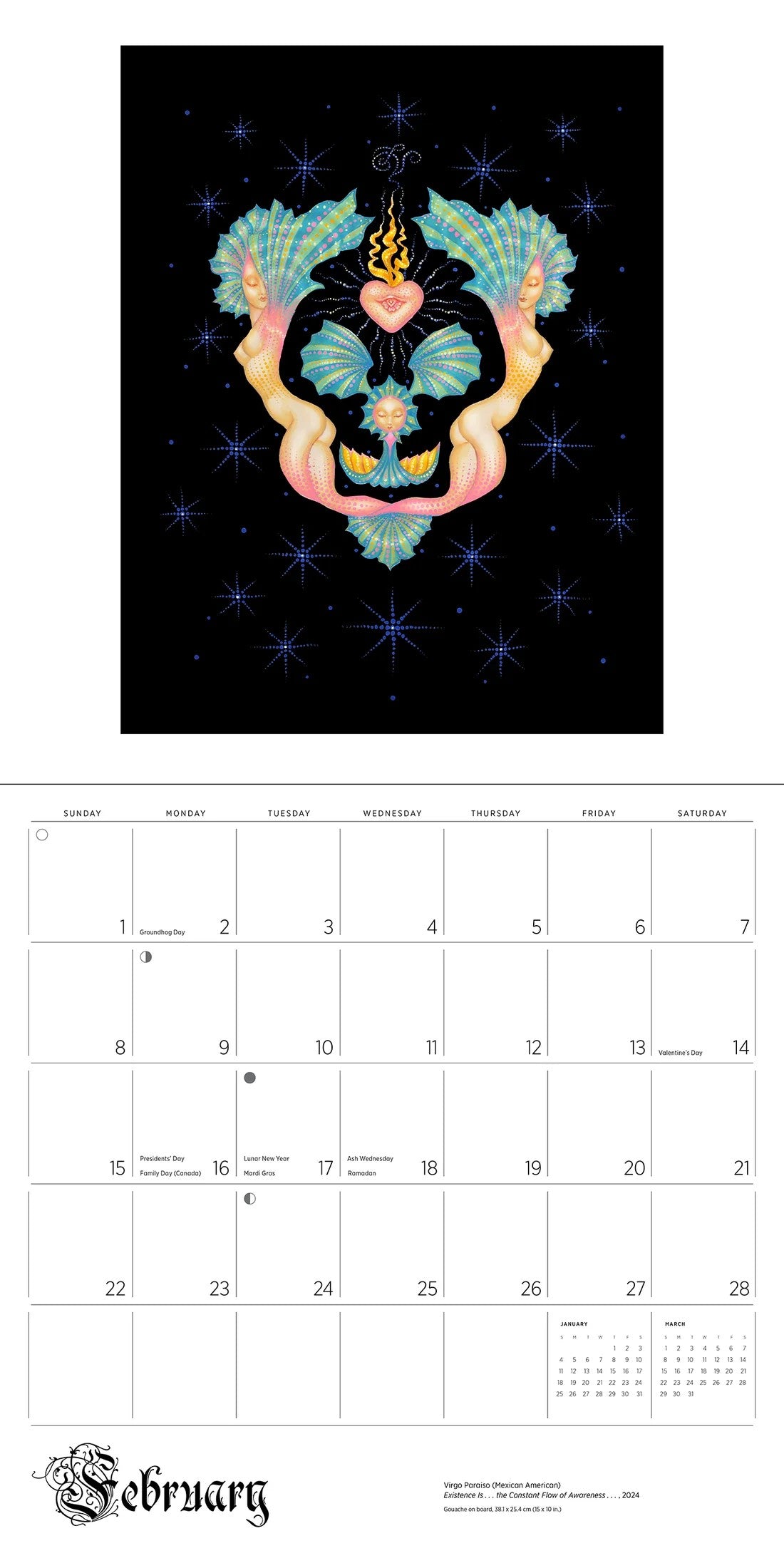 DAY OF THE DEAD 2026 WALL CALENDAR