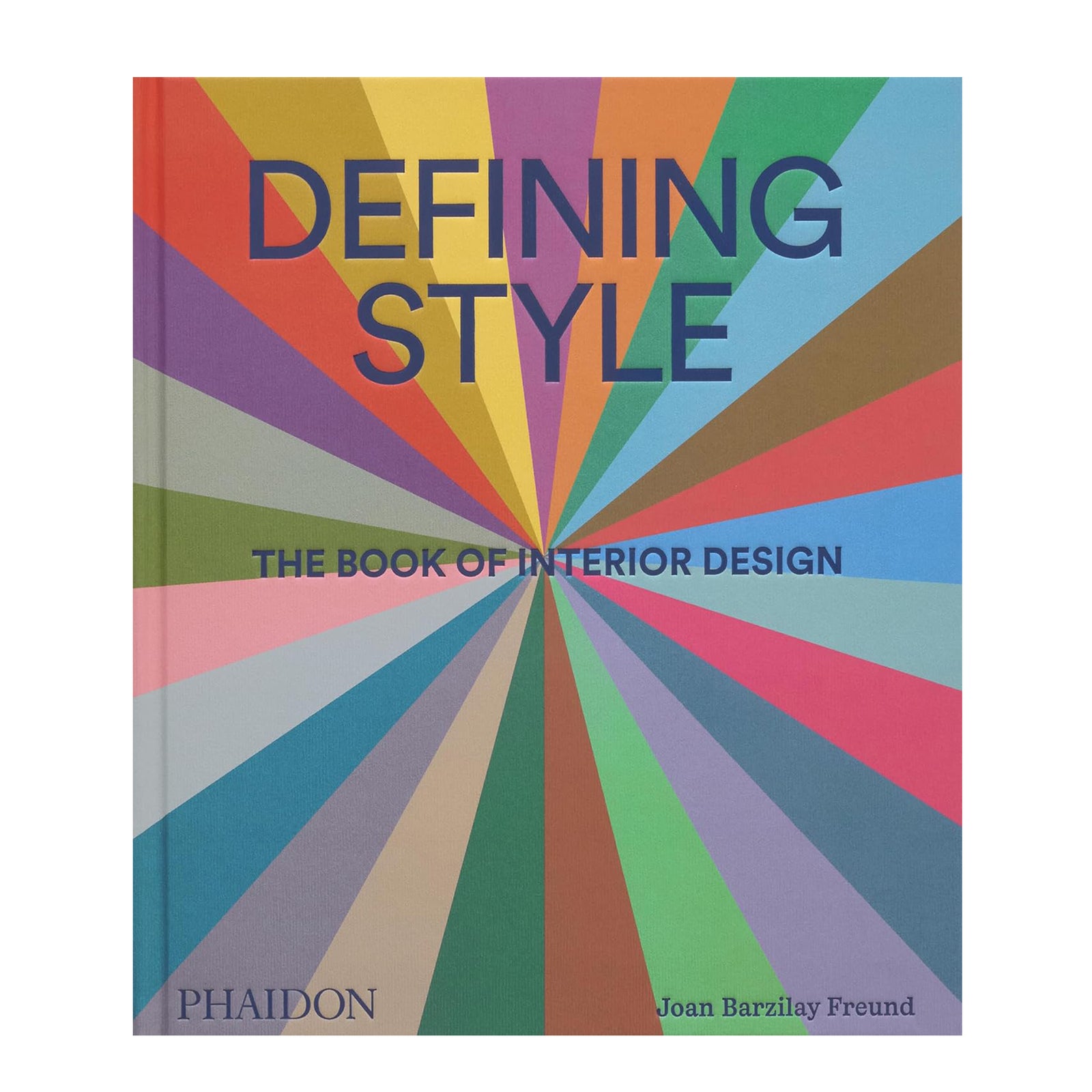 Book titled 'Defining Style: The Book of Interior Design' by Phaidon with a colorful cover.