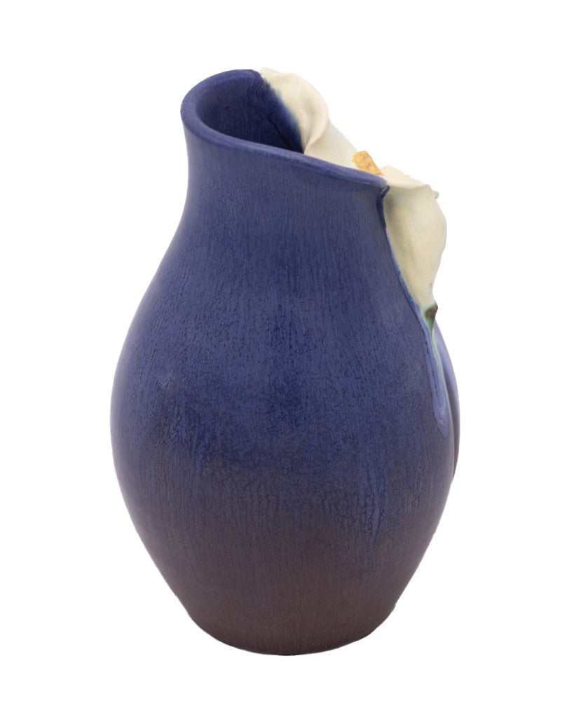CALLA LILY ART VASE - INDIGO