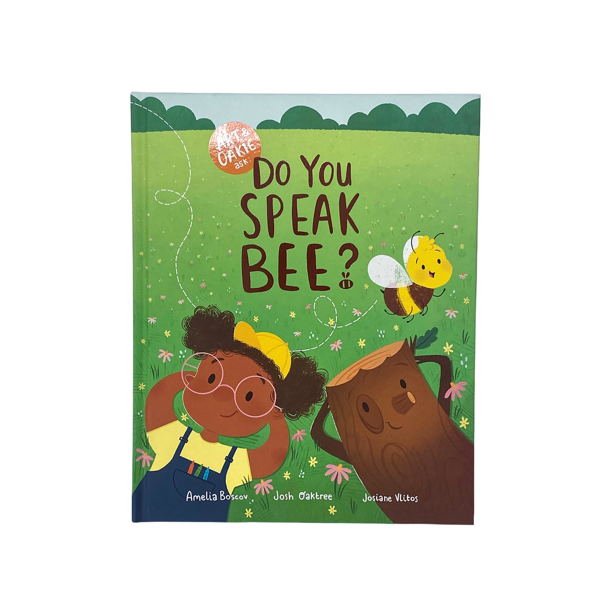 Book cover of 'Do You Speak Bee?' with two children and a bee on a green background
