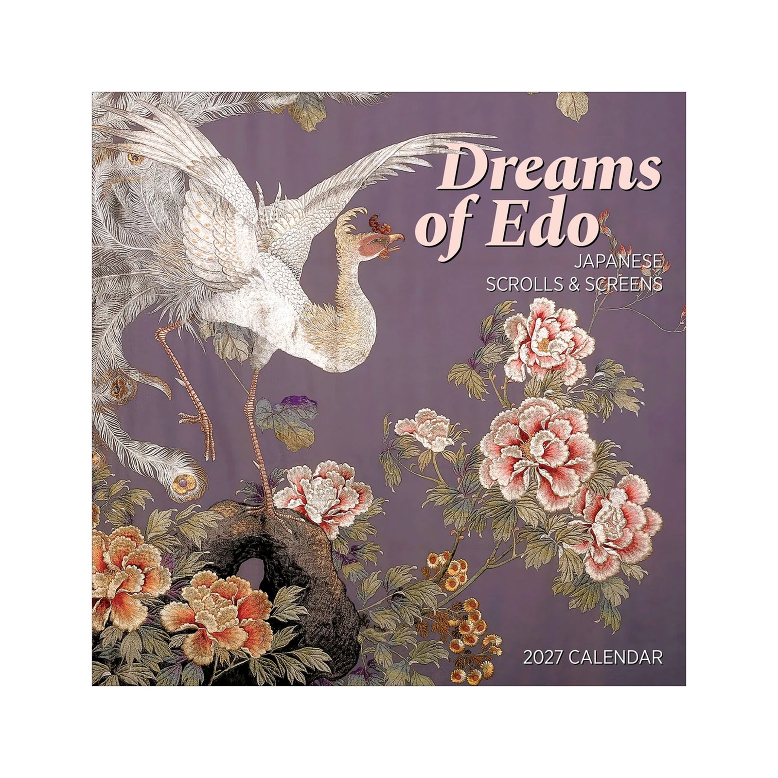 Wall calendar 'Dreams of Edo' featuring images of vintage Japanese scrolls and screens.