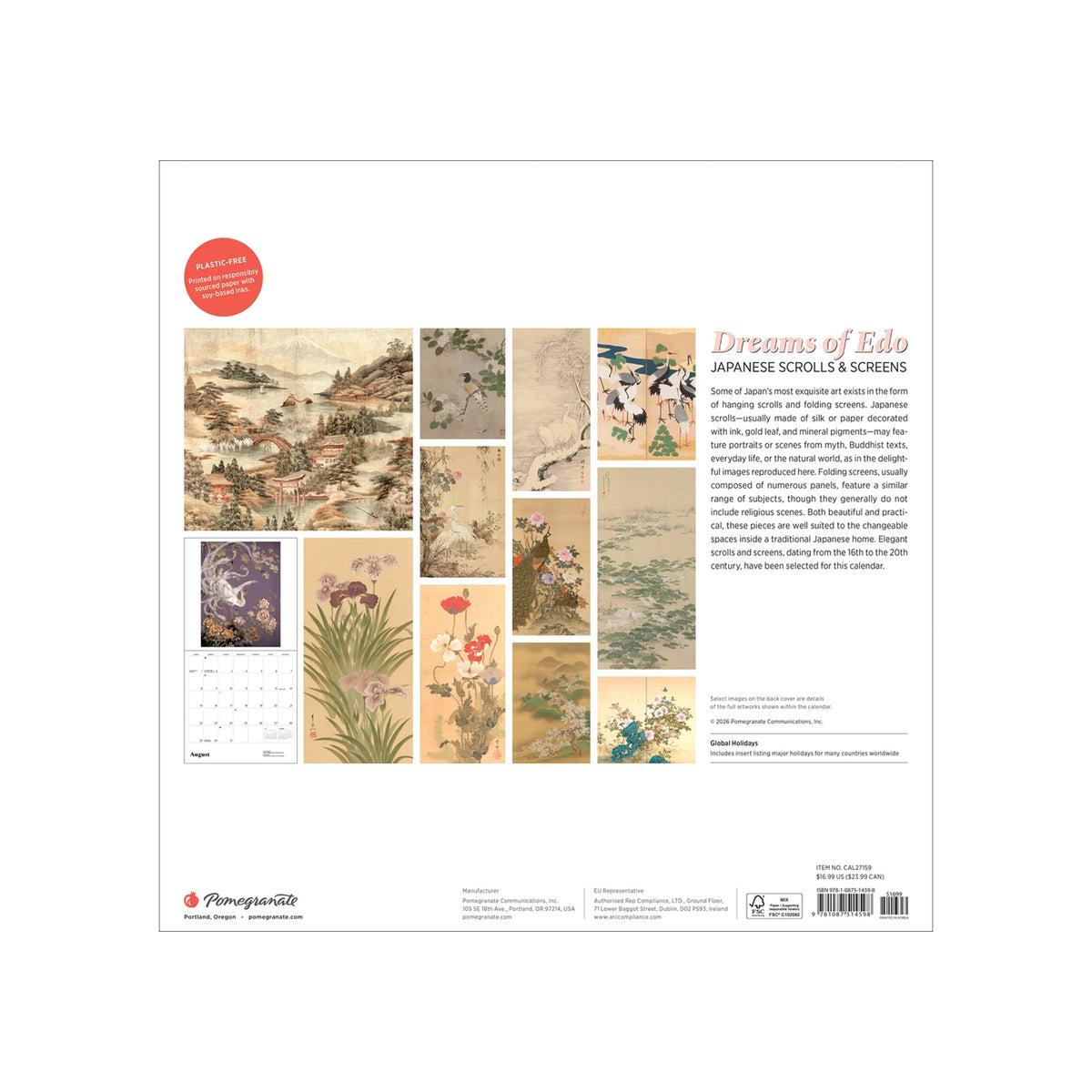 DREAMS OF EDO: JAPANESE SCROLLS AND SCREENS - WALL CALENDAR 2027