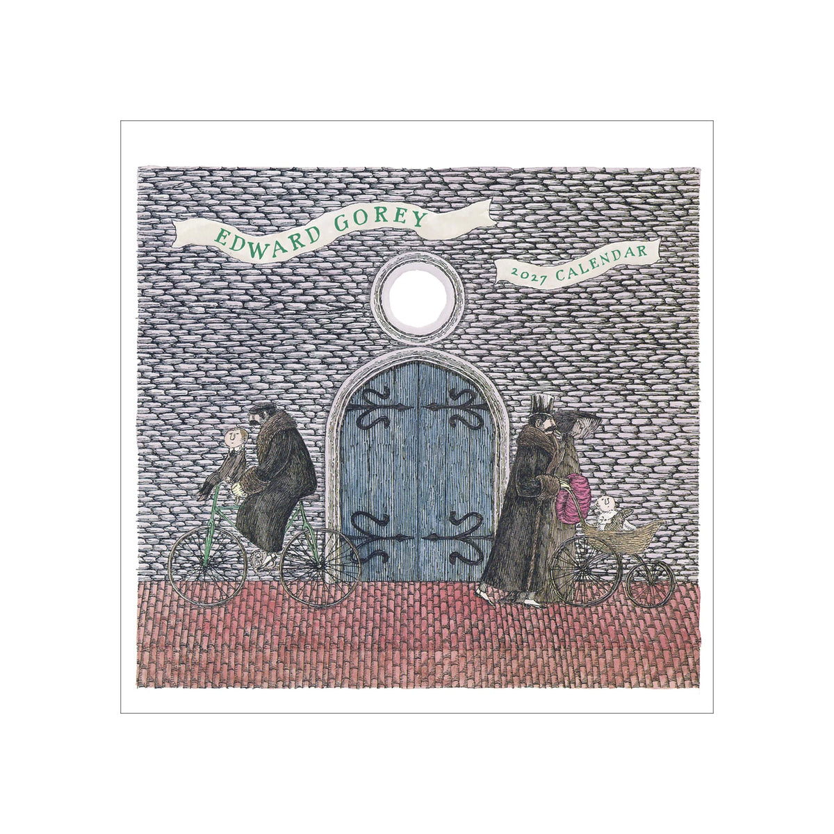 Cover of a 2027 wall calendar featuring artwork by the artist Edward Gorey.