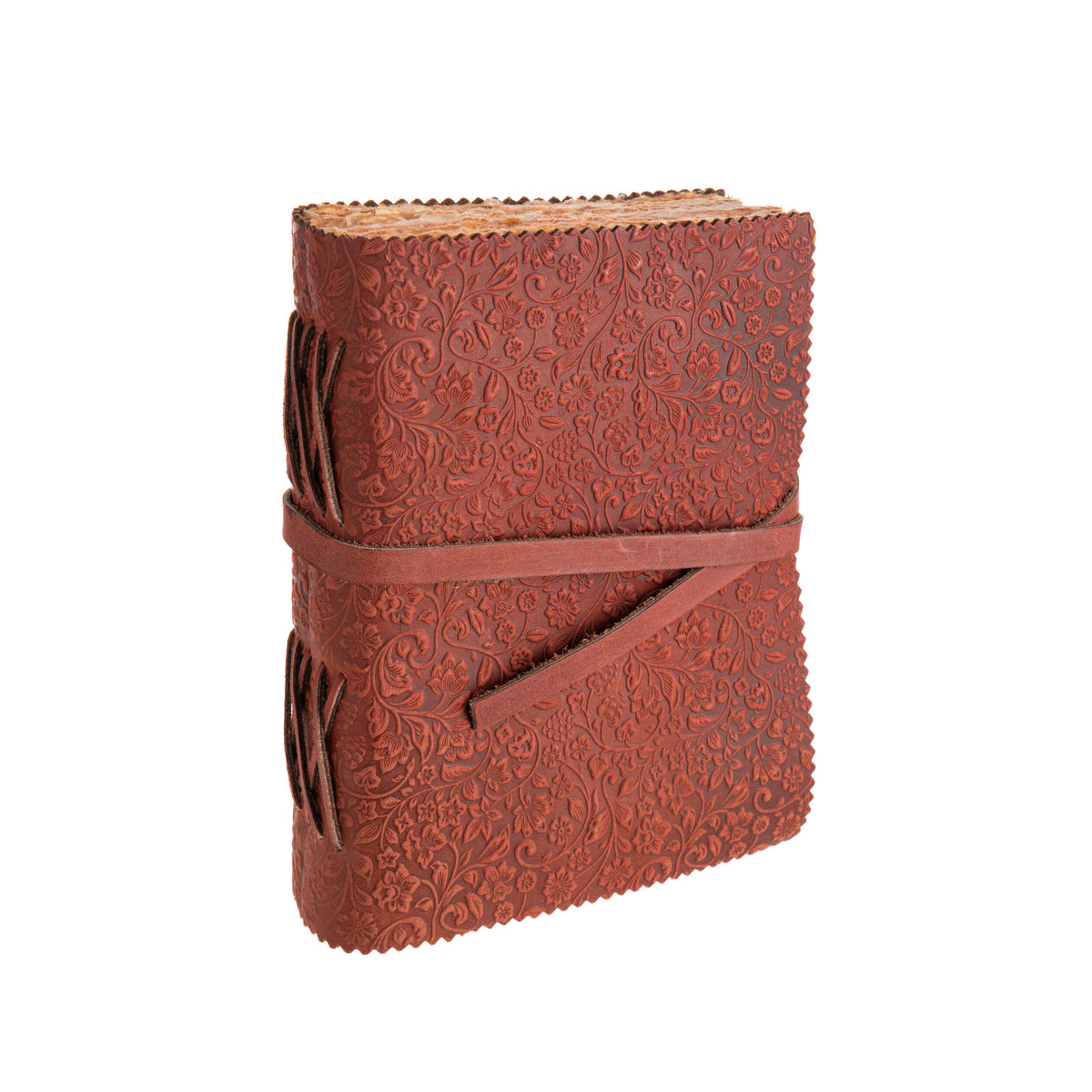 FLORAL EMBOSSED LEATHER JOURNAL