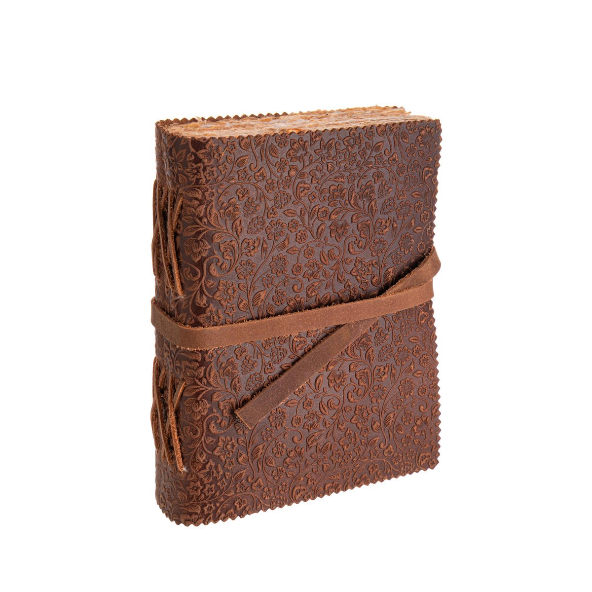 FLORAL EMBOSSED LEATHER JOURNAL