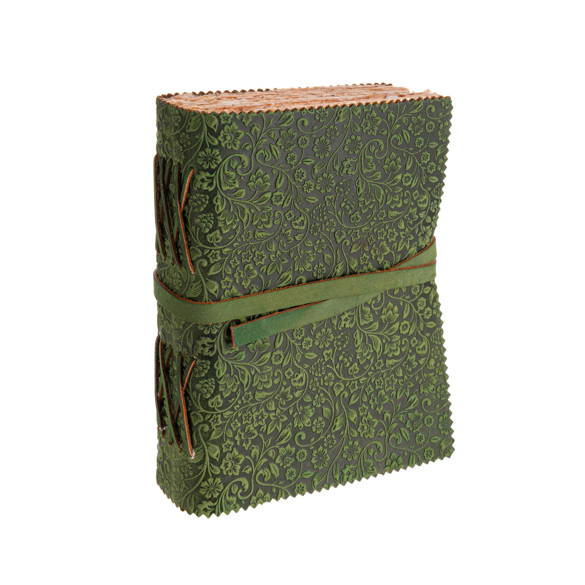 FLORAL EMBOSSED LEATHER JOURNAL