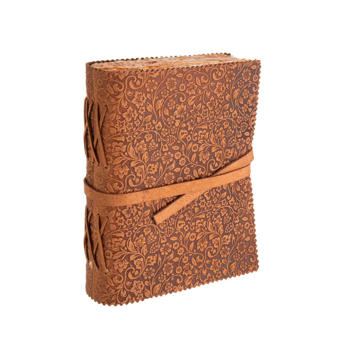 FLORAL EMBOSSED LEATHER JOURNAL