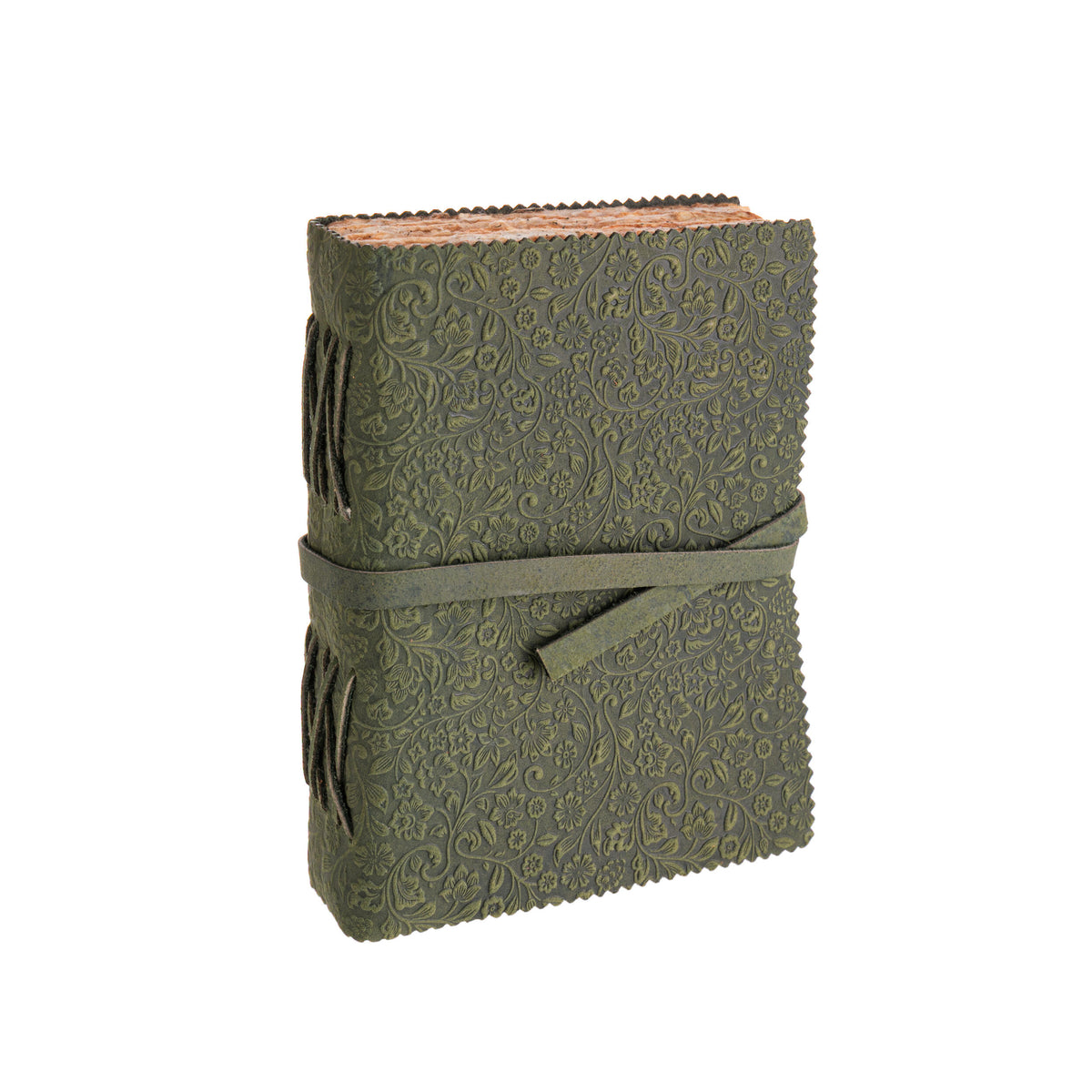 FLORAL EMBOSSED LEATHER JOURNAL