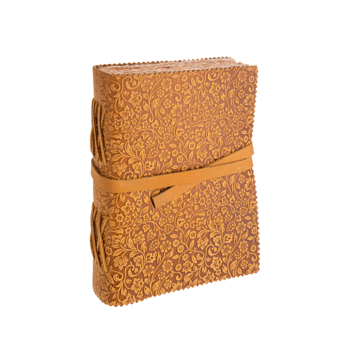 FLORAL EMBOSSED LEATHER JOURNAL
