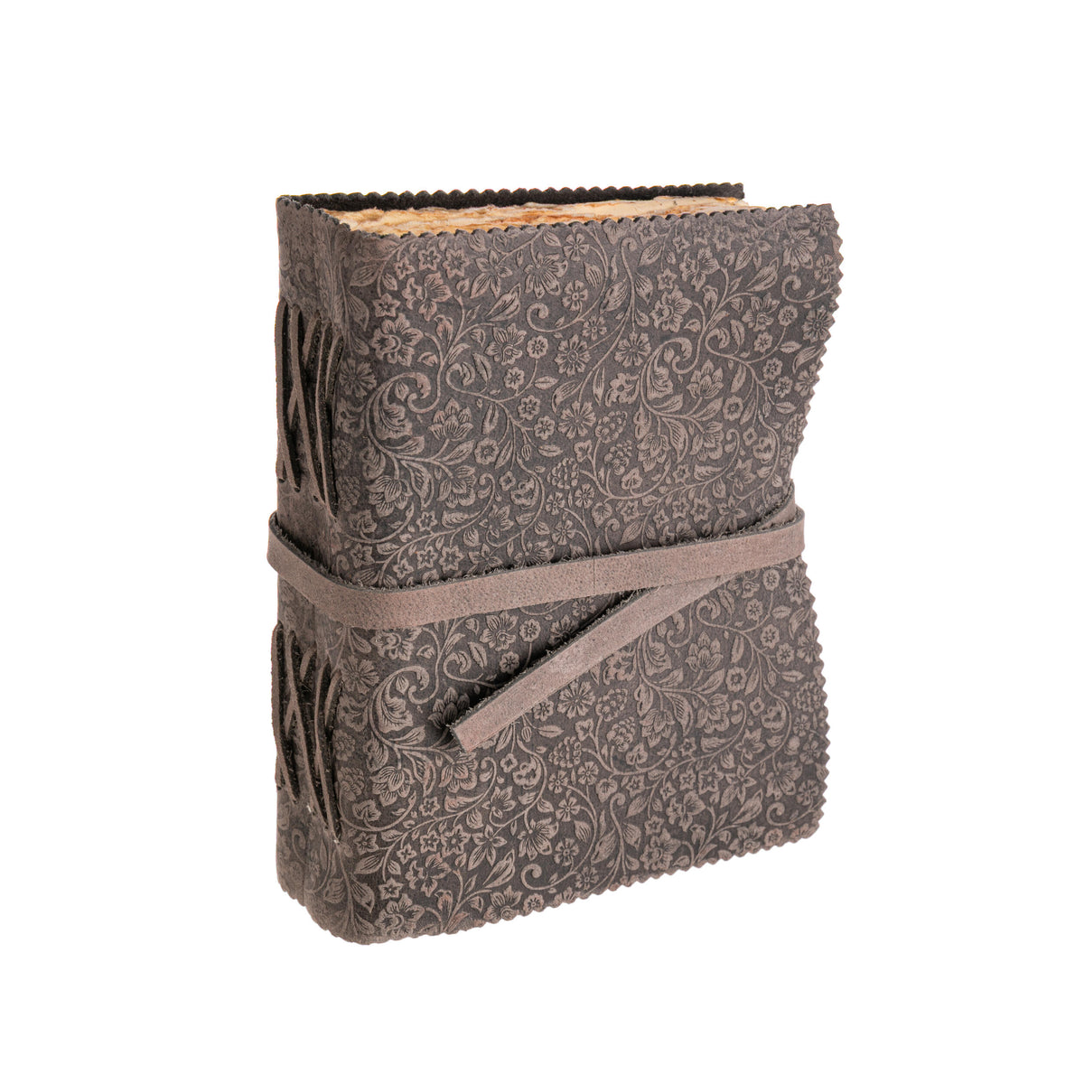 FLORAL EMBOSSED LEATHER JOURNAL