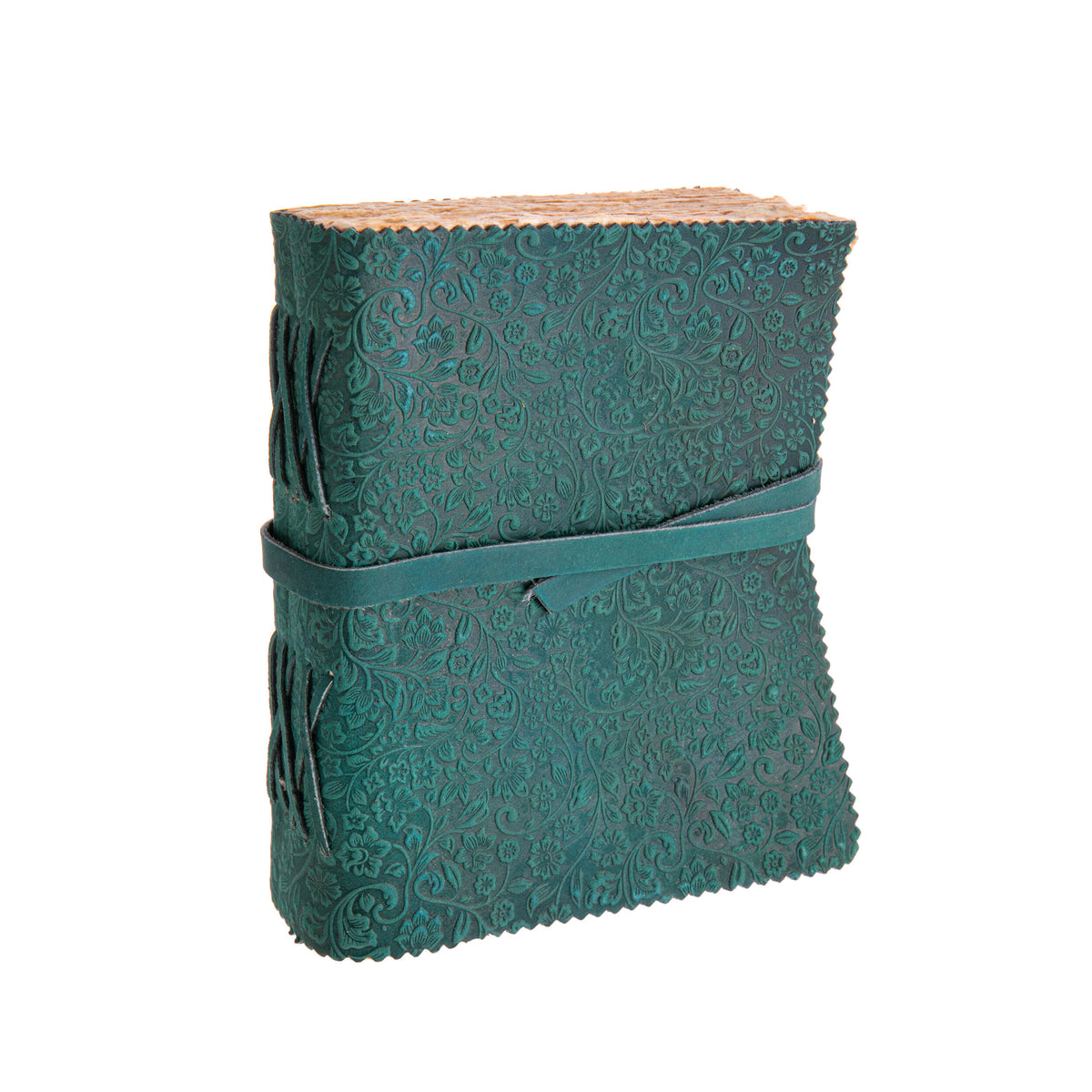 FLORAL EMBOSSED LEATHER JOURNAL