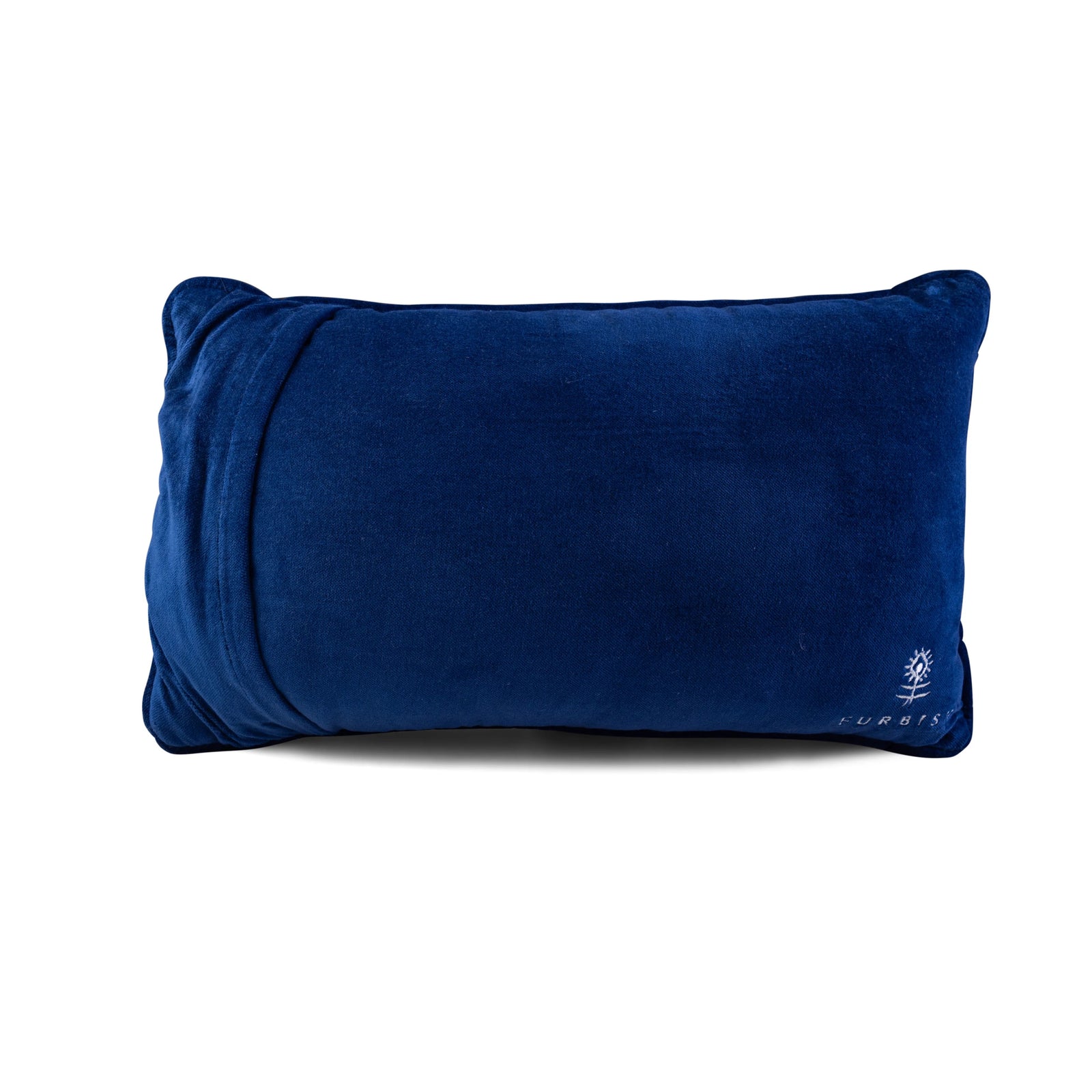 Decorative pillow with embroidered text 'Everything hurts and I am dying' on a white background