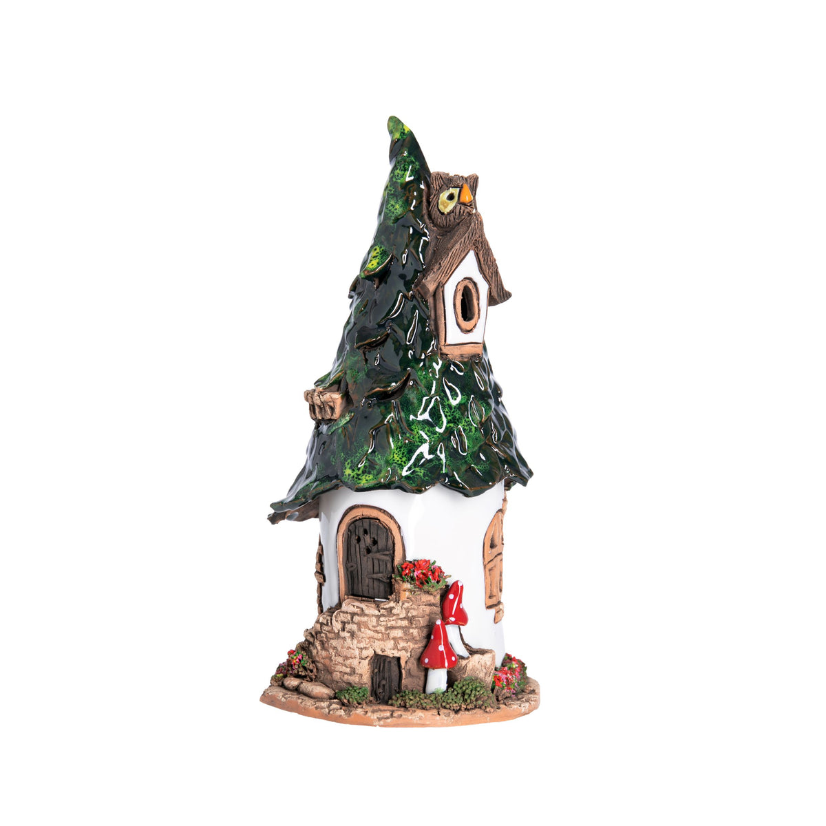 FAIRY COTTAGE WITH OWL TEALIGHT HOLDER