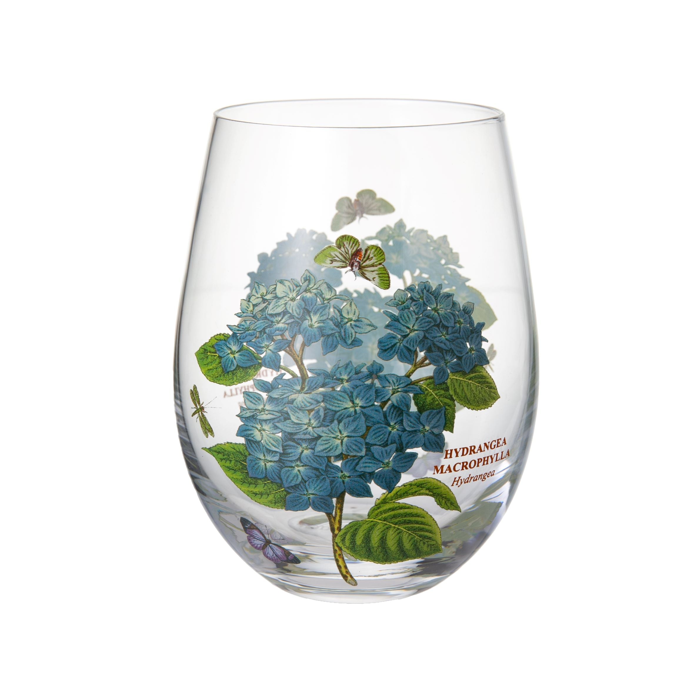Floral Wine Glasses, Floral Stemless Wine Glasses