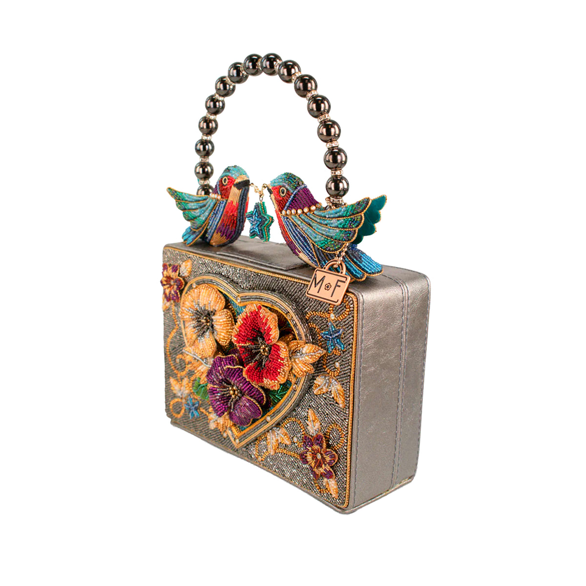 FLUTTERING HEART BEADED PURSE
