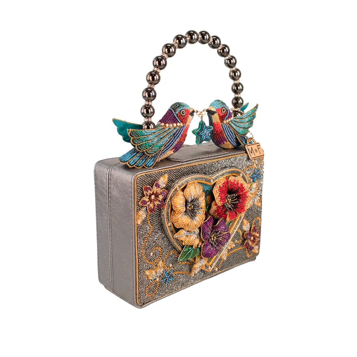 FLUTTERING HEART BEADED PURSE