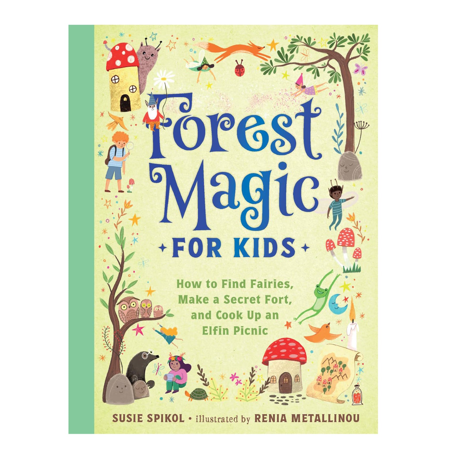 Book cover of 'Forest Magic for Kids' with colorful illustrations and text.
