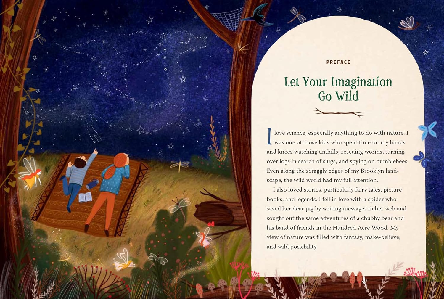 Book cover of 'Forest Magic for Kids' with colorful illustrations and text.