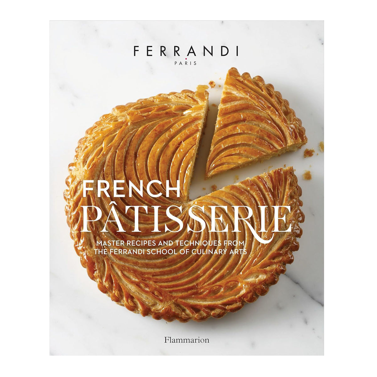 Book cover of 'French Pâtisserie' by Ferrandi with a pastry on a marble background