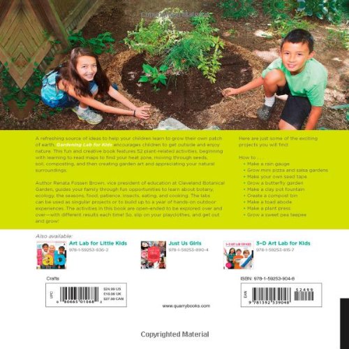 A source of ideas to help your children learn to grow pants. Encourages children to get outside and enjoy nature. This book features 52 plant-related activities set into weekly lessons, beginning with learning to read maps to find your heat zone, moving through seeds, soil, composting, and more. Ages 7-10 years.