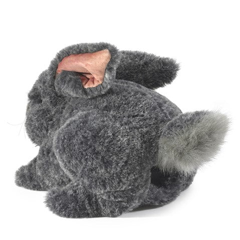 Make playtime really come to life with this cute, cuddly bunny rabbit hand puppet. With super soft fur, and velvety ears, this cute critter has finger pockets in all four paws and mouth for the most adorable interactive play. Hand puppet with moveable legs and mouth Super soft Materials: 100% polyester Surface clean Dimensions: 11" x 6" x 4" Ages: 3+