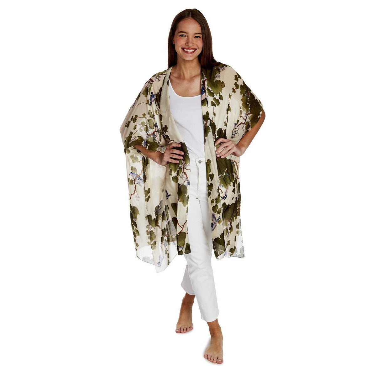 GREEN ACRE LONG KIMONO