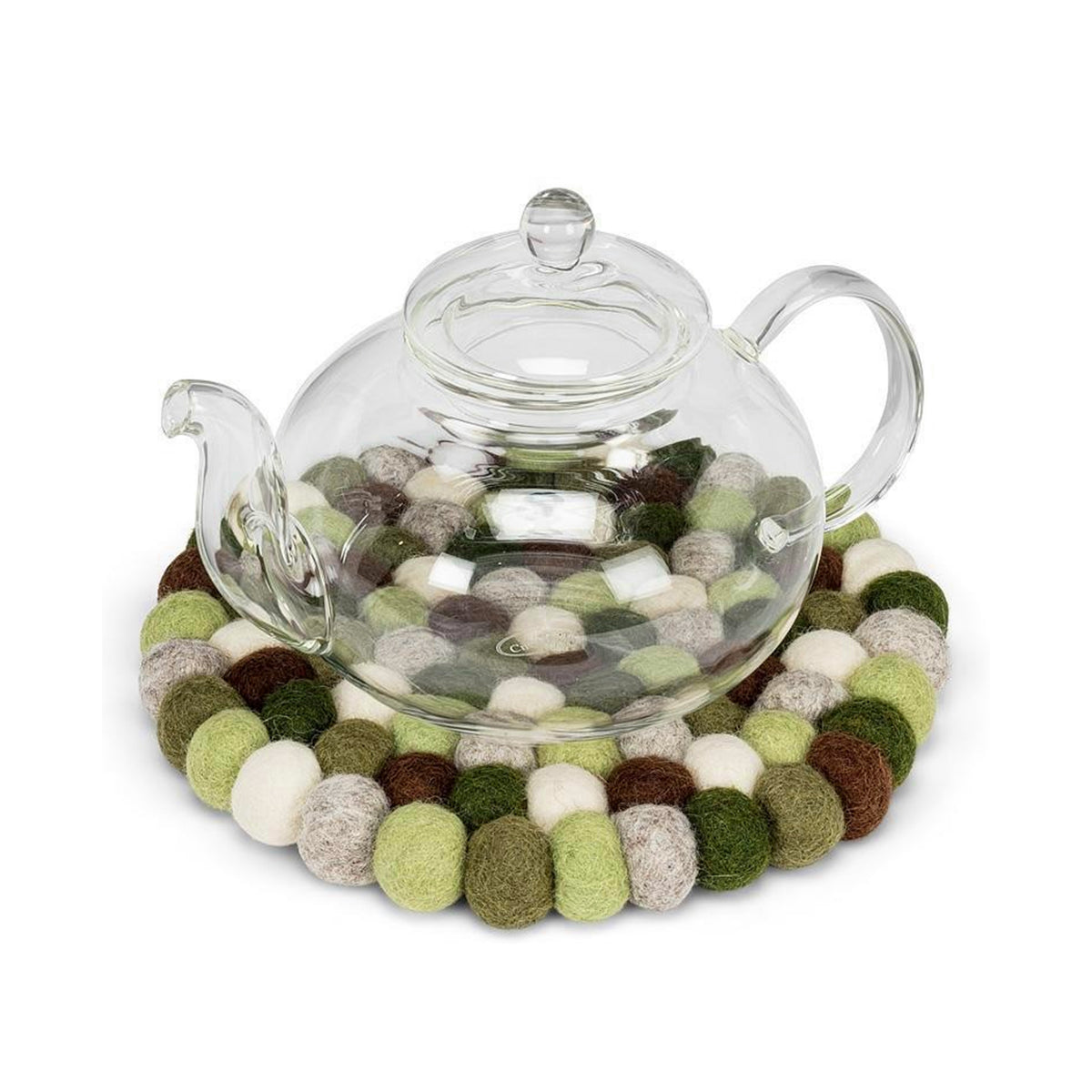 GREEN TONES FELT TRIVET