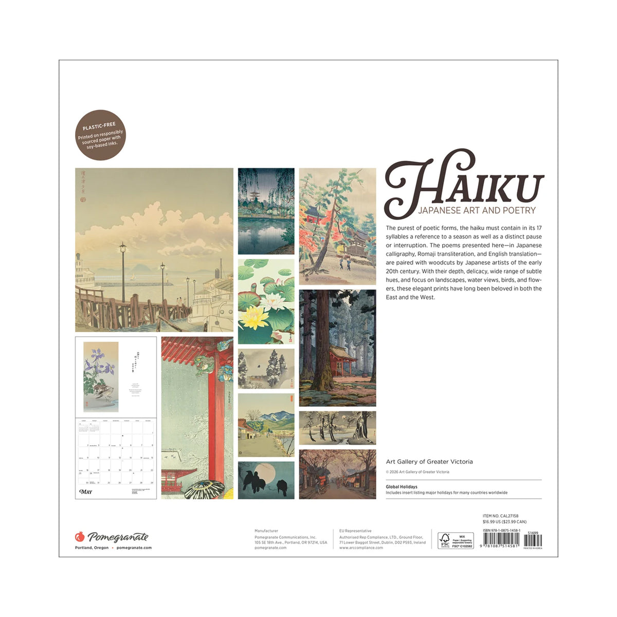 HAIKU: JAPANESE ART AND POETRY - 2027 WALL CALENDAR