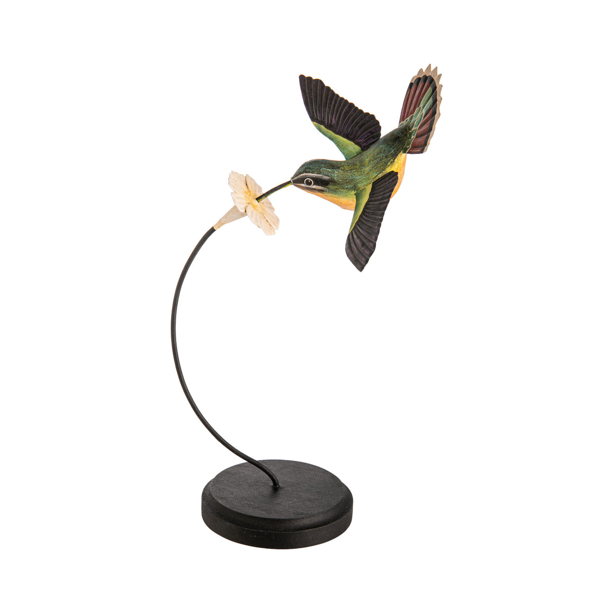 HANDPAINTED HUMMINGBIRD ON STAND