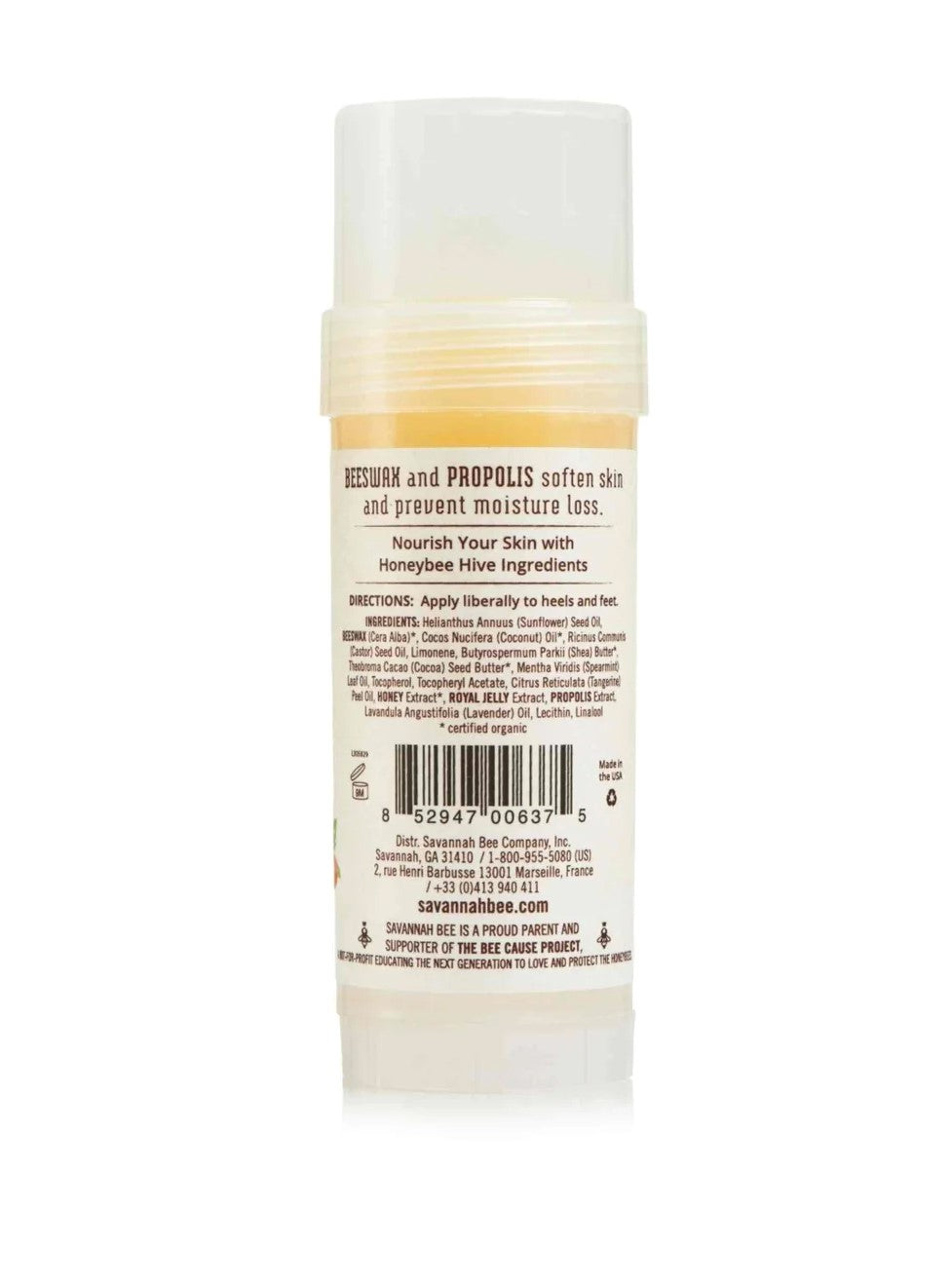 Put your best foot forward with this softening beeswax heel balm. This heel balm is the perfect moisturizer for any areas with dry, cracked skin. This emollient formula penetrates even the roughest skin to instantly offer softening relief. Contains: Honey, Beeswax, and Propolis. 2oz *Contains nut and soy oils*.