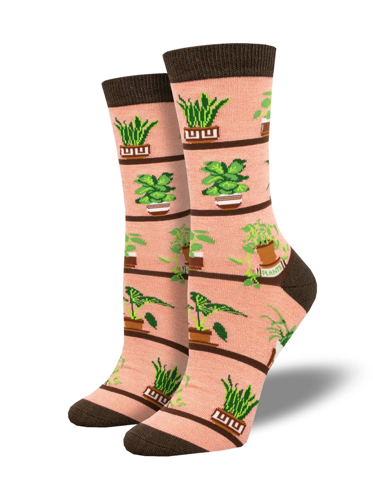 Not only do these socks feature plants, but they are also made of plants too - bamboo to be exact! Made with sustainably grown bamboo fibers. Certified free of toxic chemicals. Certified organic. Naturally antibacterial, odor-resistant, and temperature controlling. Sock size: 9-11 - Women's shoe size 5 - 10.5.