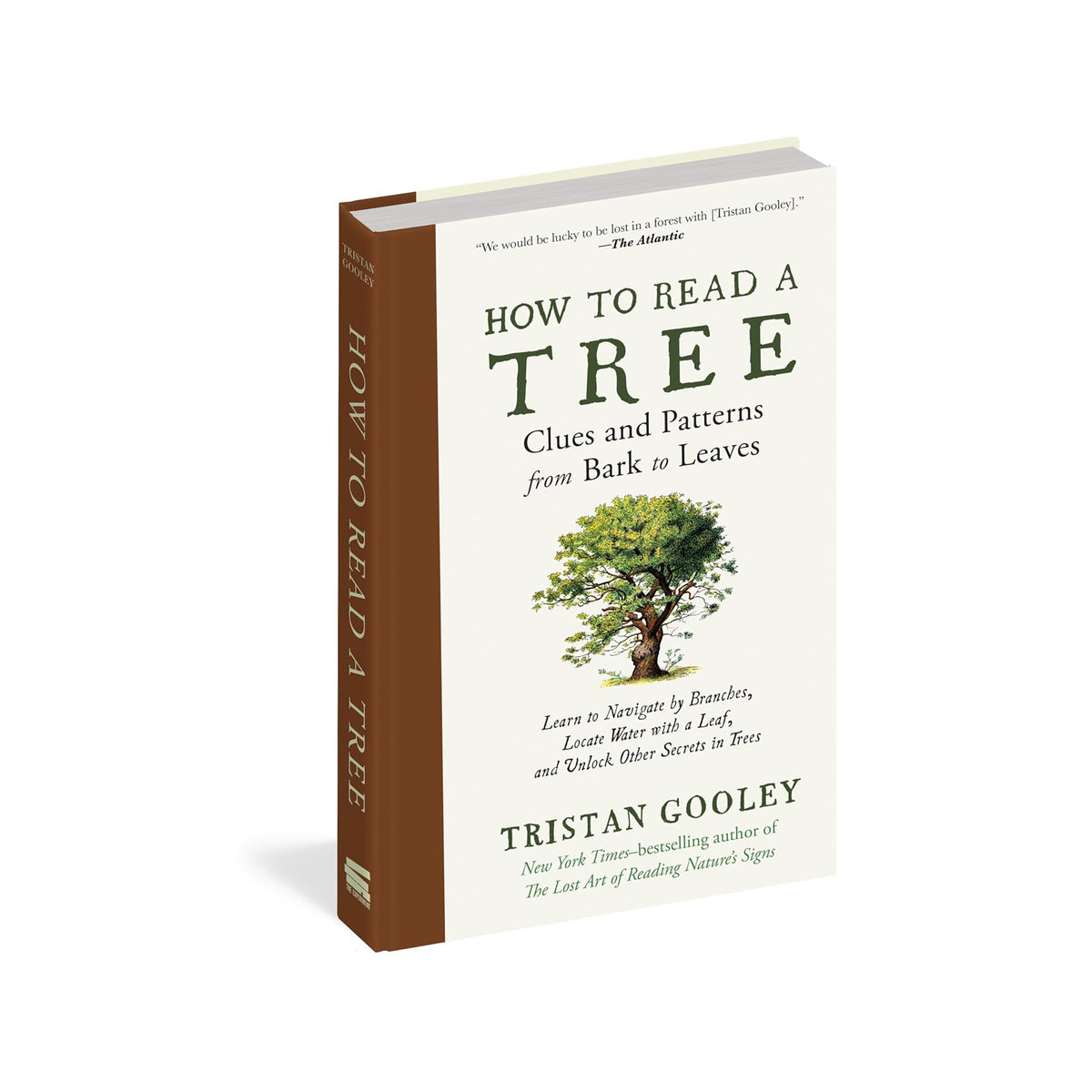 Book titled 'How to Read a Tree' by Tristan Gooley on a white background